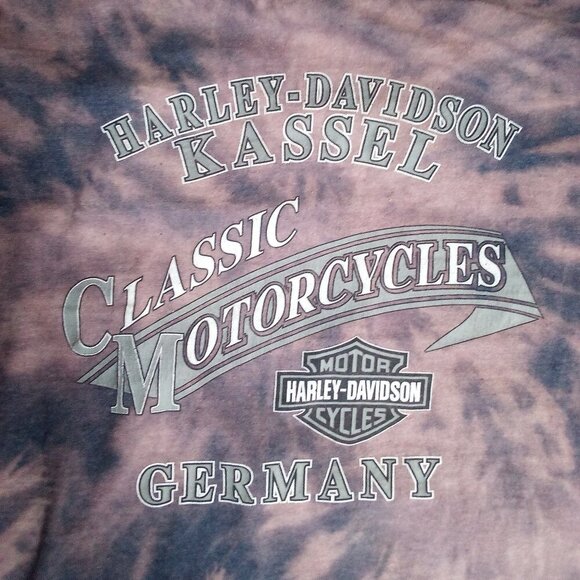 Vintage Harley-Davidson Kassel Germany Reverse Tie Dye T-Shirt - Picture 7 of 7